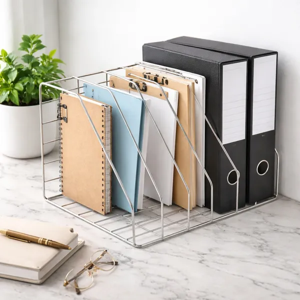 Premium_Stainless_Steel_File_,_Folder_rack|_Desk_Organizer_