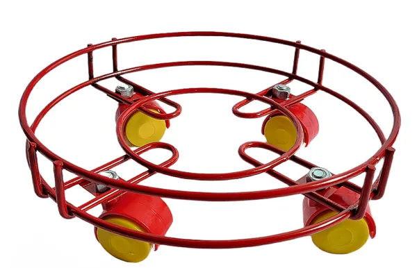 Pack_Of_2_Red_&_Black_Premium_Steel_Lpg_Gas_Stand_With_Movable_Wheels|_Cylinder_Stand