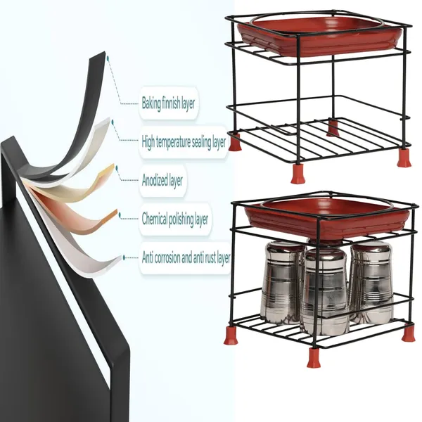 Black_Premium_Steel_Matka_Stand|Water_Matka_Kitchen_Rack