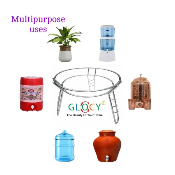 Premium_Steel_Matka_&_Glass_Holder_Combo_|_Pot_Stand_|_Glass_organizer(Silver)