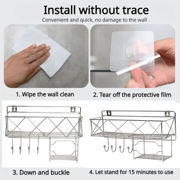 Silver_Premium_Steel_Bathroom_Shelf_With_Hooks|_Multipurpose_Rack_3_In_1_Shampoo,Soap&Towel_Holder