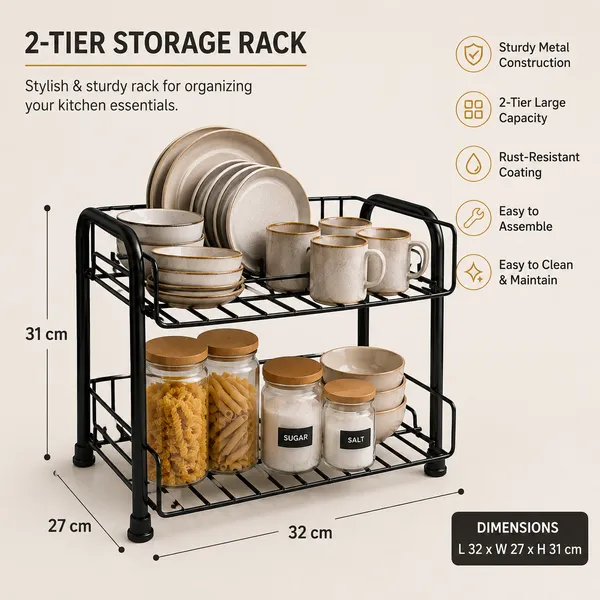 Black_Premium__Quality_2_Layer_Containers__Rack_|_Multipurpose_Home_Organizer