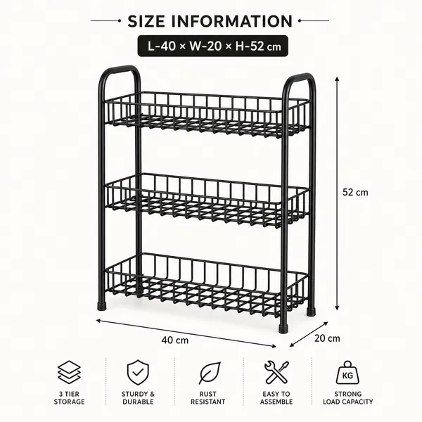 3-Tier_Kitchen_Rack_Organizer_|Foldable_Space-Saving_Storage_Rack