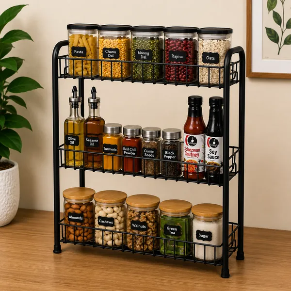 3-Tier_Kitchen_Rack_Organizer_|Foldable_Space-Saving_Storage_Rack