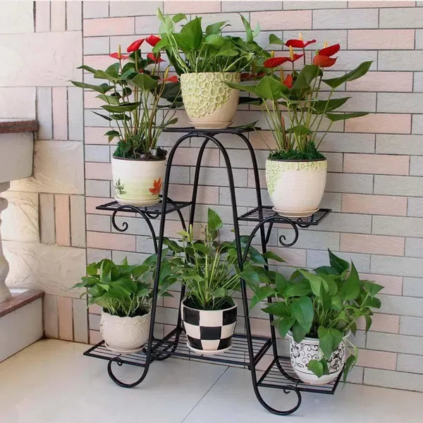 Black_Potted_Plant_Stand_6_-_Layer_Rustproof_Iron_Art_Flower_Pot_Holder_Rack_Shelves_For_Outdoor_&_Indoor_Bronze_Plant_Container_Set