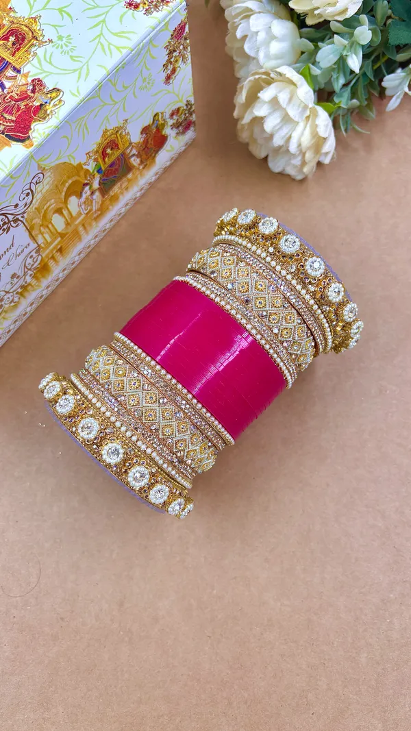 Rani_Punjabi_Chuda_Set_for_Women_|_Elegant_and_Stylish_Wedding_Chuda_By_Hitesh_Bangles
