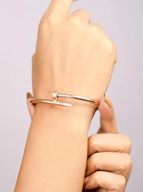 Nail_Shape_18_K_Gold_Plated__Stone_Embedded_Stainless_Steel_Real_Gold_Finishing