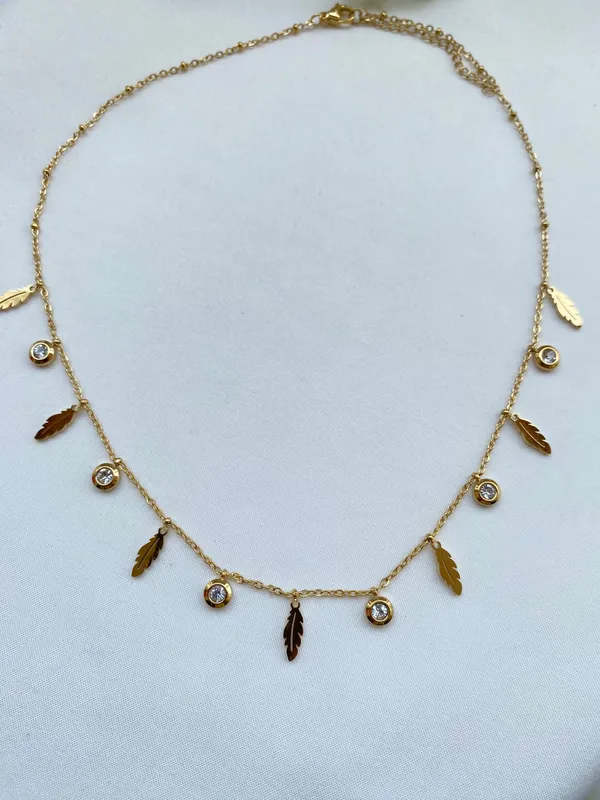 Leaf__Design_18_K_Gold_Plated__Stone_Embedded_Stainless_Steel_Real_Gold_Finishing