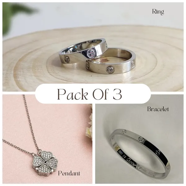 Silver_Plated_3-Piece_Accessory_Pack__Ring,_Pendant_&_Bracelet_,Modern_Ethnic_Style_For_Women