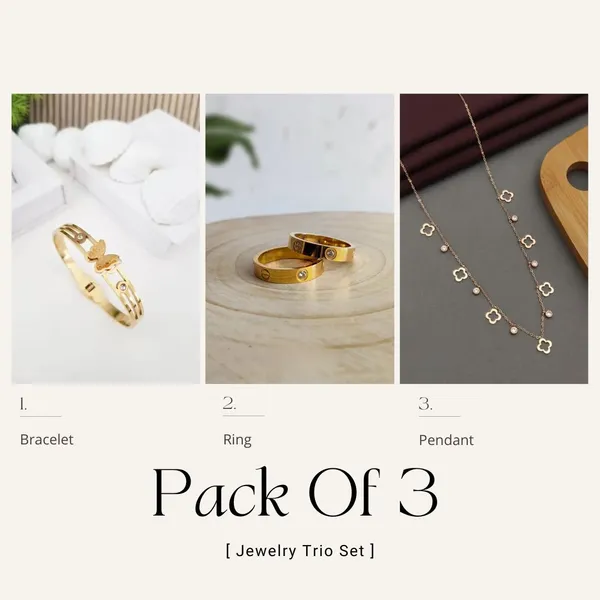 Gold_Plated_3-Piece_Accessory_Pack__Ring,_Pendant_&_Bracelet_,Modern_Ethnic_Style_For_Women