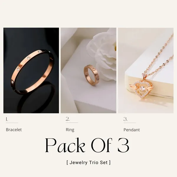Rose_Gold_Plated_3-Piece_Accessory_Pack__Ring,_Pendant_&_Bracelet_,Modern_Ethnic_Style_For_Women