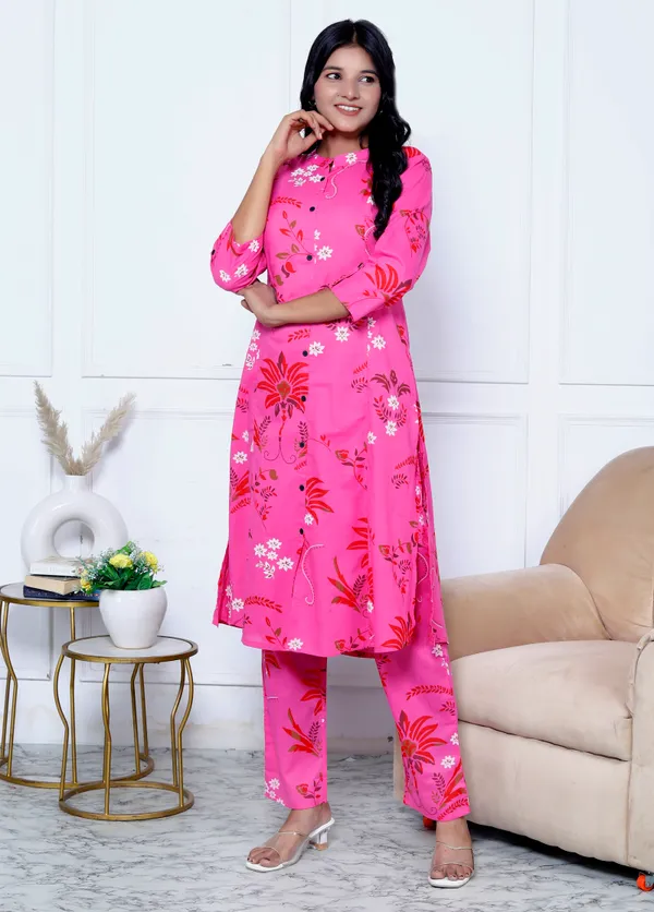 Pink_Cotton_Straight_Kurta_Pant_Set_For_Women