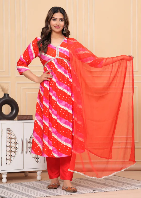 Red_Rayon_Straight_Kurta_Pant_Dupatta_Set_For_Women