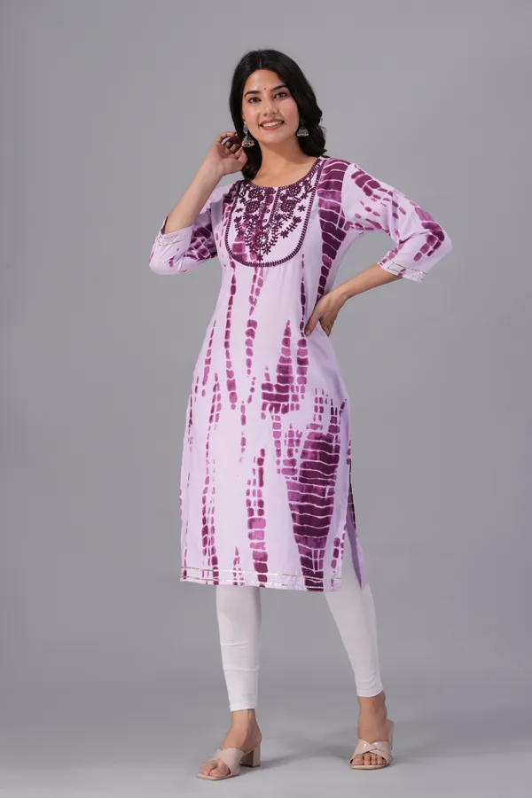 Purple_Rayon_Straight_Single_Kurti_For_Women