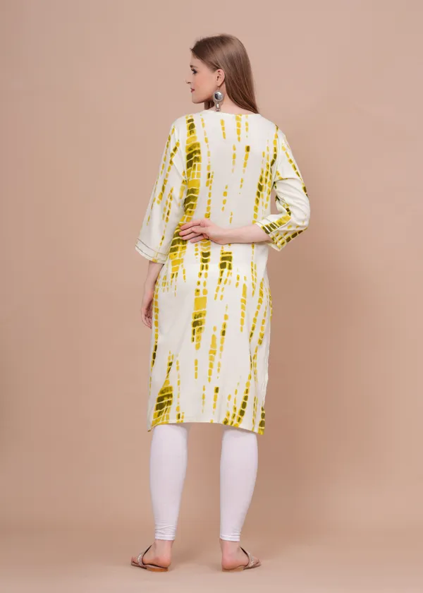 Yellow_Rayon_Straight_Single_Kurti_For_Women