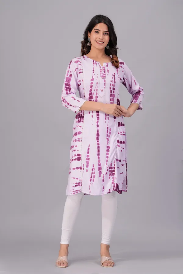 Purple_Rayon_Straight_Single_Kurti_For_Women