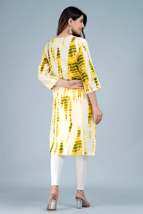 Yellow_Rayon_Straight_Single_Kurti_For_Women