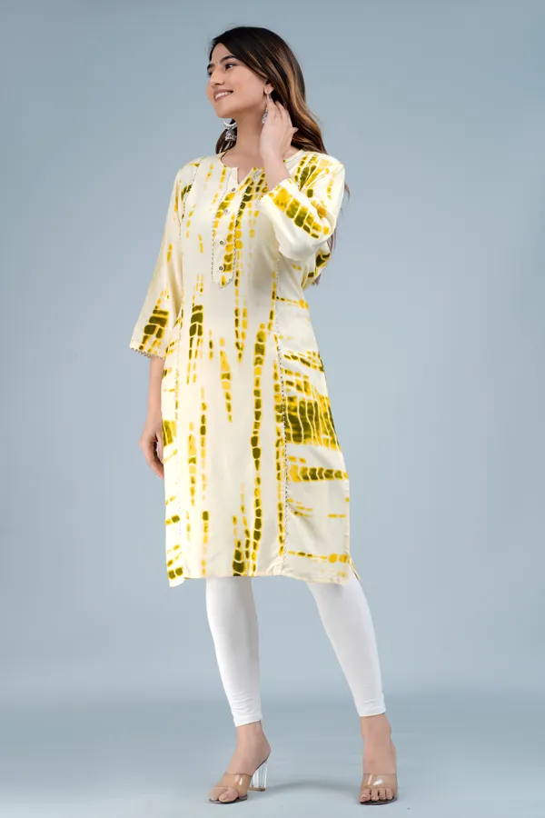 Yellow_Rayon_Straight_Single_Kurti_For_Women