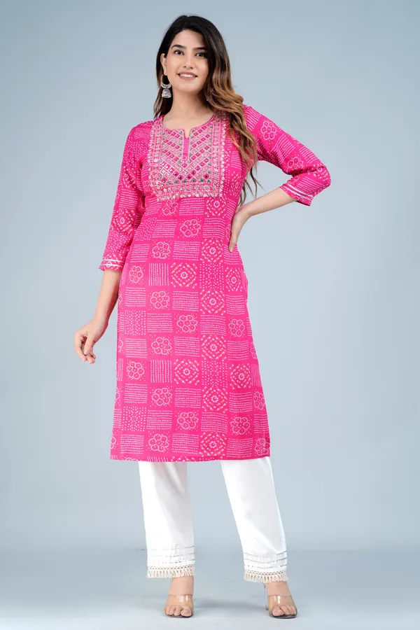 Pink_Rayon_Straight_Single_Kurti_For_Women
