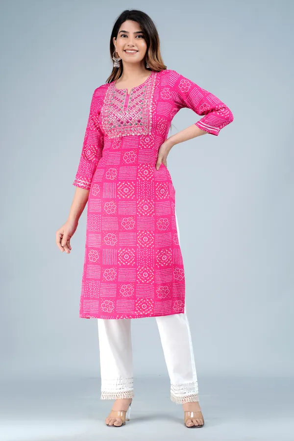 Pink_Rayon_Straight_Single_Kurti_For_Women