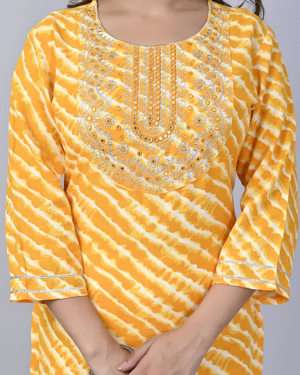 Yellow_Rayon_Straight_Single_Kurti_For_Women