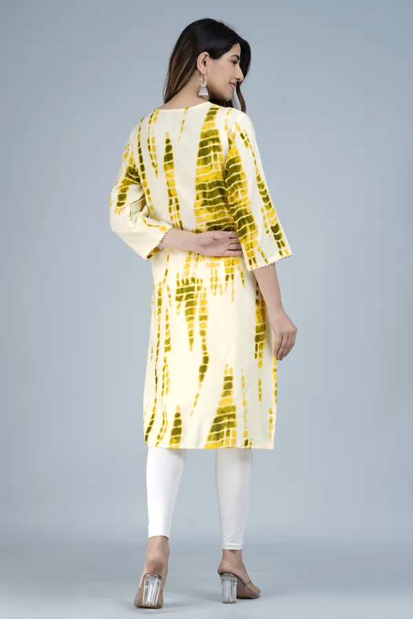 Yellow_Rayon_Straight_Single_Kurti_For_Women