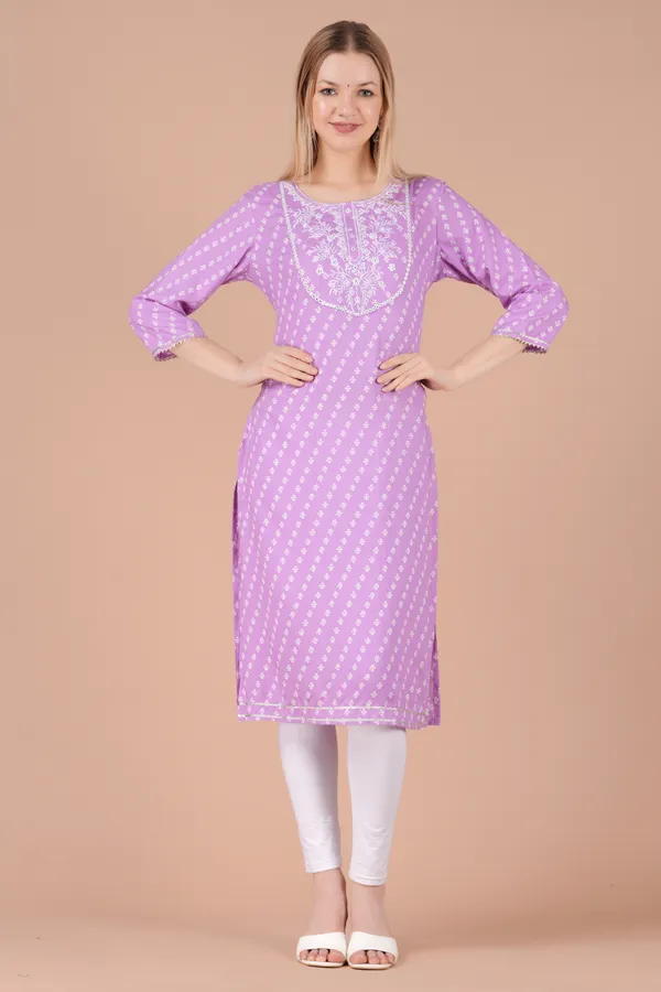 Purple_Rayon_Straight_Single_Kurti_For_Women
