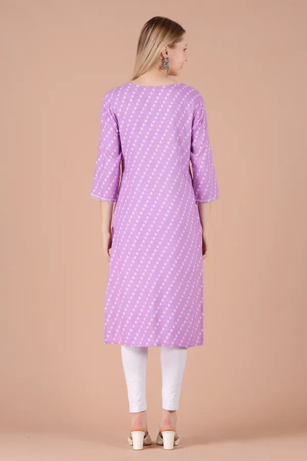 Purple_Rayon_Straight_Single_Kurti_For_Women
