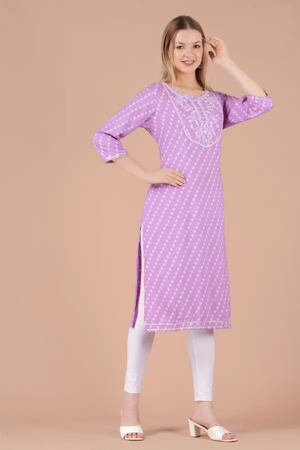 Purple_Rayon_Straight_Single_Kurti_For_Women