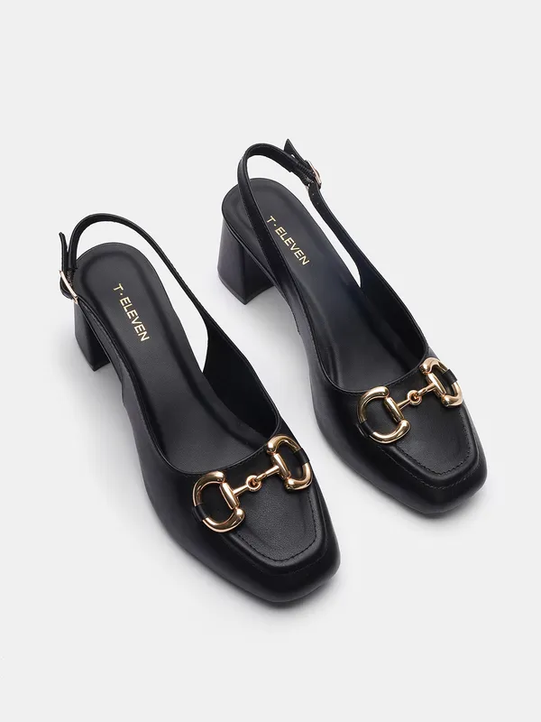 T.Eleven_Women??__Block_Heel_Pumps_with_Square_Toe_&_Stylish_Buckle_??3_Inch_Heel