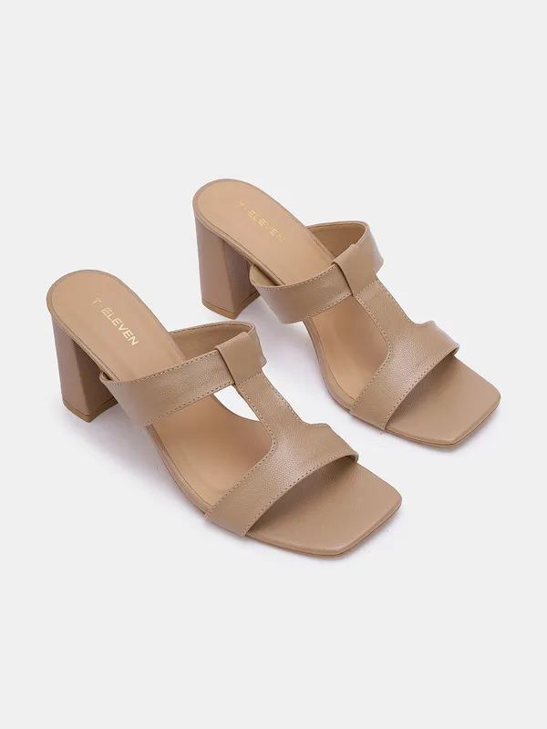 T.Eleven_Women's_Block_Heel_Sandals,__Synthetic_Leather,_Open_Toe,_Dual_Strap,_3.5_Inch_Heel,_Cushioned_Insole,_Modern_Classic_Style_for_Casual_Wear