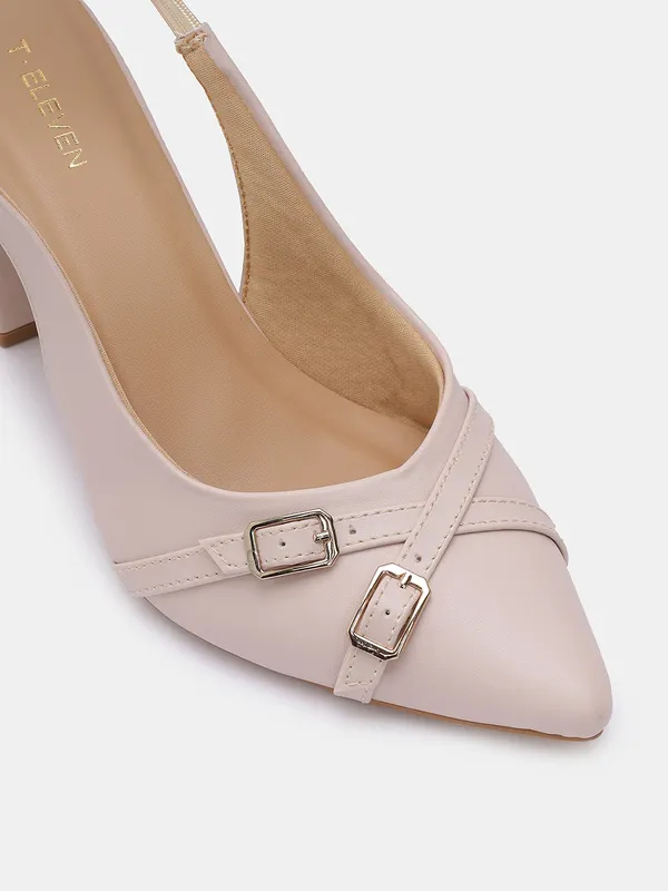T.eleven_Chic_Slingback_Block_Heel_Pointed_Pumps_|_3.5_-Inch_Heel_with_Adjustable_Buckle_|_Cushioned_Comfort