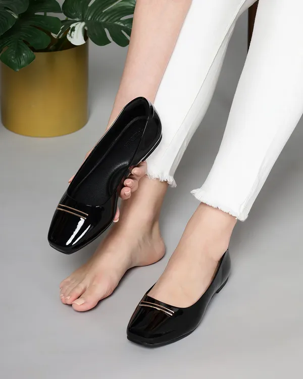 Square-Toe_Patent_Glossy_Ballerinas_for_Women_with_Metal_Accent__Cushioned_Insole,_Flat_TPR_Sole,_Lightweight_Design_(TRLMS110)