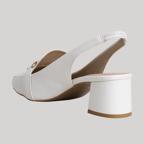 White_Block_Heel_Pumps_With_Square_Toe_&_Stylish_Buckle_(2.5_Inch_Heel)_For_Women