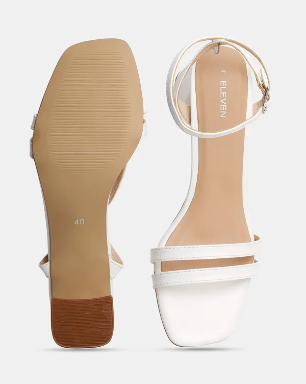 White_Open_Toe_Block_Heels_With_Adjustable_Buckle_Closure_For_Women