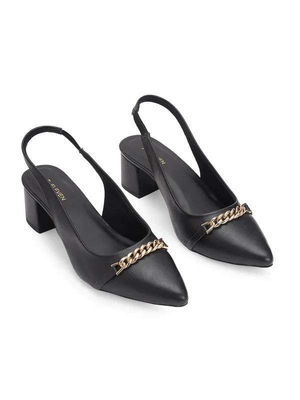 Black_Pointed_Toe_Block_Heels_With_Sling_Back_Strap,_Cushioned_Lining,_&_Stylish_Front_Buckle_(2_Inch_Heel)_For_Women