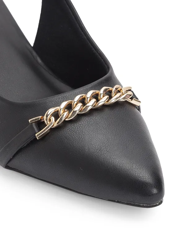 Black_Pointed_Toe_Block_Heels_With_Sling_Back_Strap,_Cushioned_Lining,_&_Stylish_Front_Buckle_(2_Inch_Heel)_For_Women