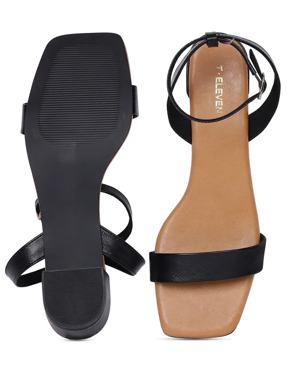 Black_Open_Toe_Block_Heels_With_Adjustable_Buckle_Closure_For_Women