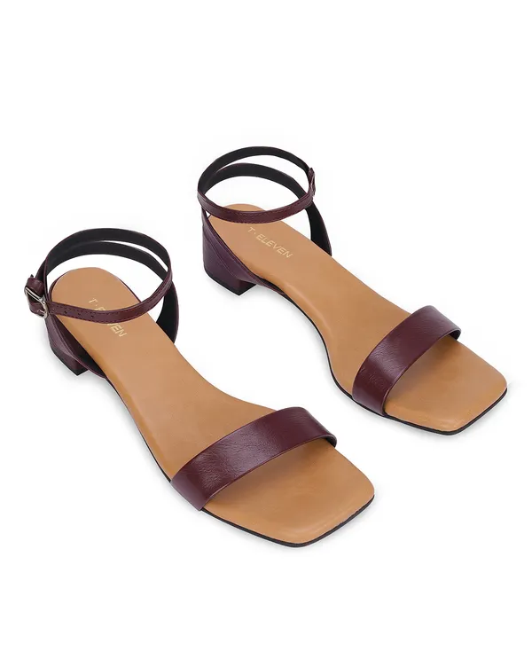 Maroon_Open_Toe_Block_Heels_With_Adjustable_Buckle_Closure_For_Women
