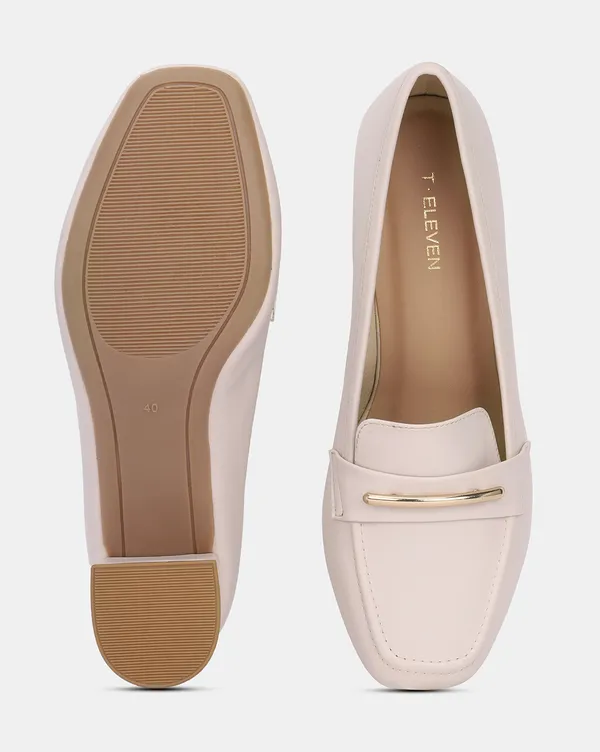 Ivory_Block_Heel_Square_Toe_Pump_Shoes_With_Stylish_Buckle_(2.5_Inch_Heel)_For_Women
