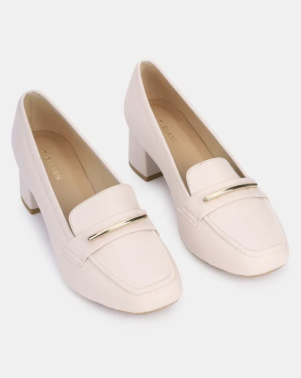 Ivory_Block_Heel_Square_Toe_Pump_Shoes_With_Stylish_Buckle_(2.5_Inch_Heel)_For_Women