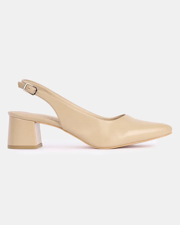Beige_Chic_Slingback_Block_Heel_With_Adjustable_Buckle_(2.5_Inch_Heel)_For_Women