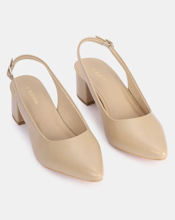 Beige_Chic_Slingback_Block_Heel_With_Adjustable_Buckle_(2.5_Inch_Heel)_For_Women