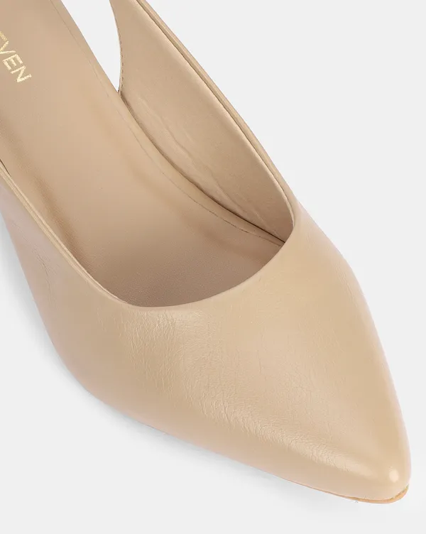 Beige_Chic_Slingback_Block_Heel_With_Adjustable_Buckle_(2.5_Inch_Heel)_For_Women