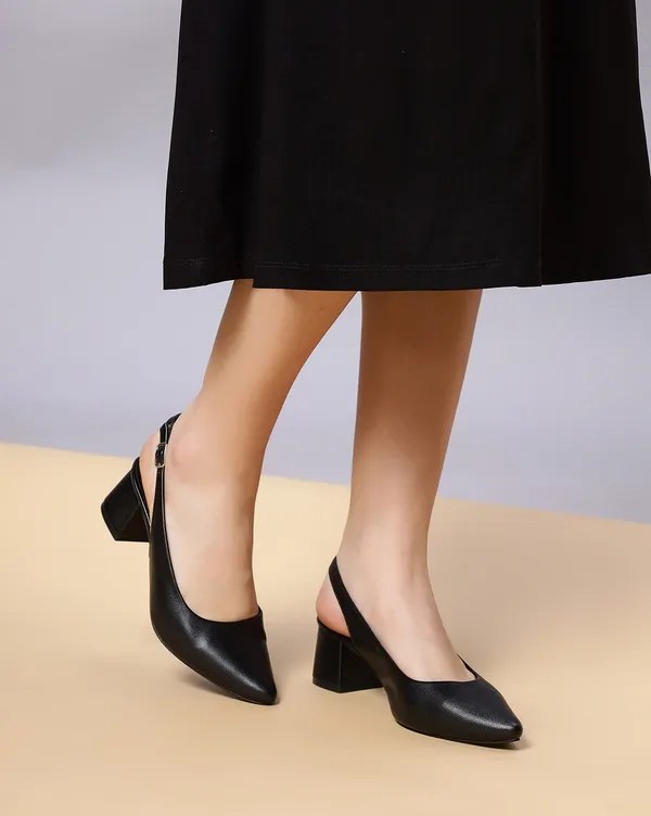 Black_Chic_Slingback_Block_Heel_With_Adjustable_Buckle_(2.5_Inch_Heel)_For_Women