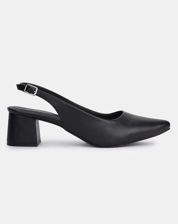Black_Chic_Slingback_Block_Heel_With_Adjustable_Buckle_(2.5_Inch_Heel)_For_Women