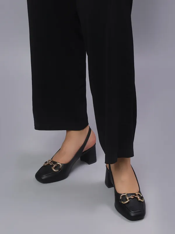 T.Eleven_Women??__Block_Heel_Pumps_with_Square_Toe_&_Stylish_Buckle_??3_Inch_Heel