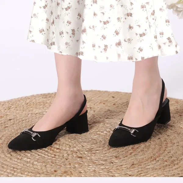 Black_Block_Heel_Pumps_|_Pointed_Toe_with_Stylish_Buckle_(2.5_Inch)