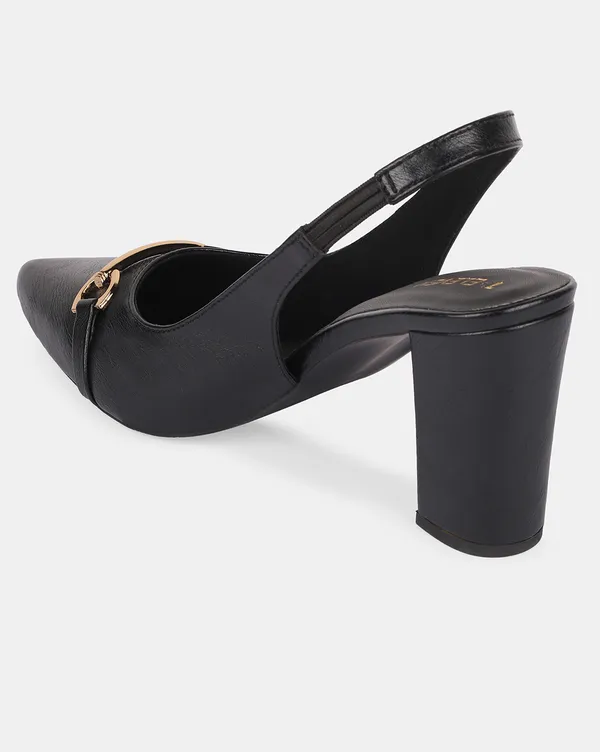 Black_Pointed_Toe_Block_Heels_With_Sling_Back_Strap,_Cushioned_Lining_&_Stylish_Front_Buckle_(3_Inch_Heel)_For_Women