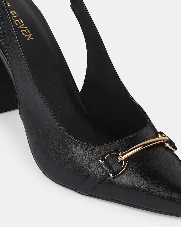 Black_Pointed_Toe_Block_Heels_With_Sling_Back_Strap,_Cushioned_Lining_&_Stylish_Front_Buckle_(3_Inch_Heel)_For_Women